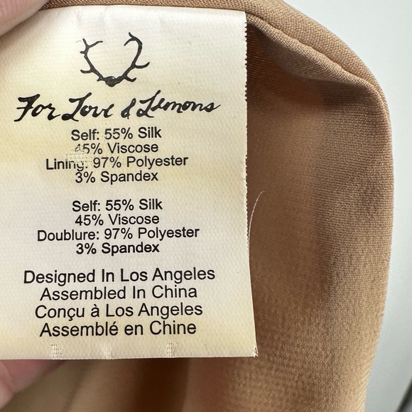 For Love & Lemons Silk Teresa Mini Dress Womens Small Pink Floral | F1933 - Picture 6 of 12